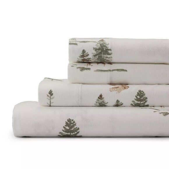 Cuddl Duds King Size Heavyweight Sheet Set Painted Landscape - Picture 1 of 8